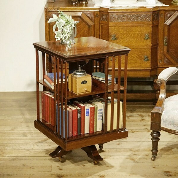 楽天市場】英国イギリスアンティーク家具 回転式リボルビングブック