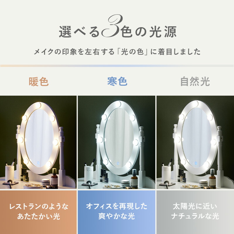 楽天市場】女優ドレッサー スツール付き【Blanche】ブランシュ