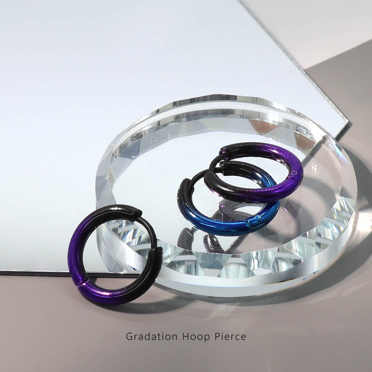 楽天市場】ボディピアス 18G グラデーション フープピアス リング