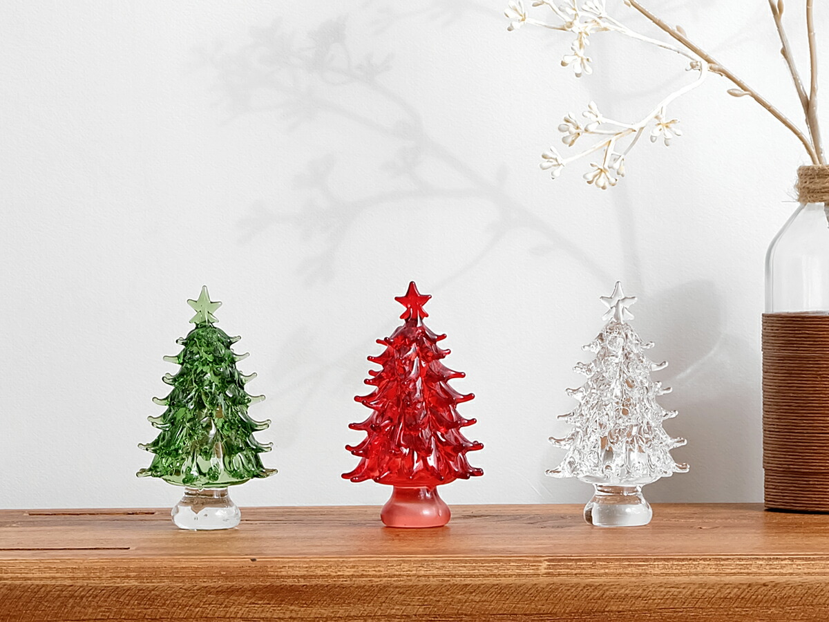 楽天市場】ガラスツリー 全3色 卓上ツリー クリスマスツリー ミニ
