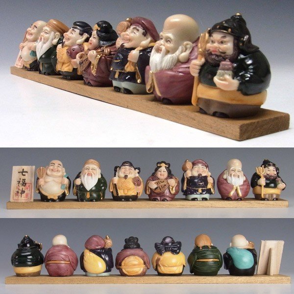 楽天市場】開運・七福神置物 彩色七福神 縁起物 : 龍祥本舗