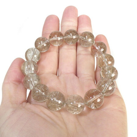 楽天市場】シルバールチルクォーツ ブレスレット 14.5mm玉 天然石