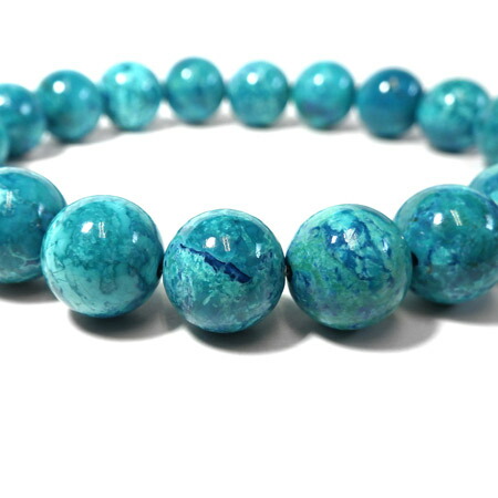 楽天市場】シャッタカイトクリソコラ ブレスレット 10mm玉 天然石