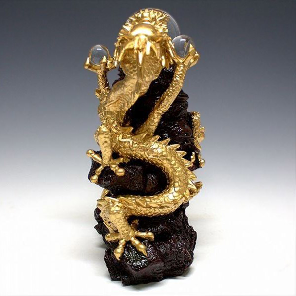 楽天市場】風水龍 置物 双龍（大）34cm 山水龍 グッズ アイテム : 龍祥本舗