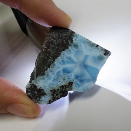 楽天市場】ラリマー ポリッシュ スライス 原石 ドミニカ共和国産