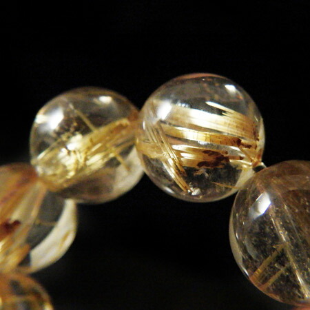 楽天市場】ルチルクォーツ ブレスレット 9mm玉×21個 内周16.5cm 天然石