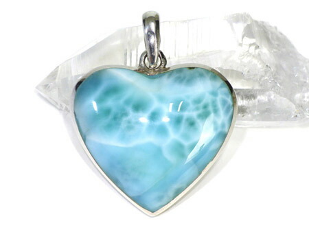 楽天市場】ラリマー ハート形ペンダントトップ ドミニカ共和国産