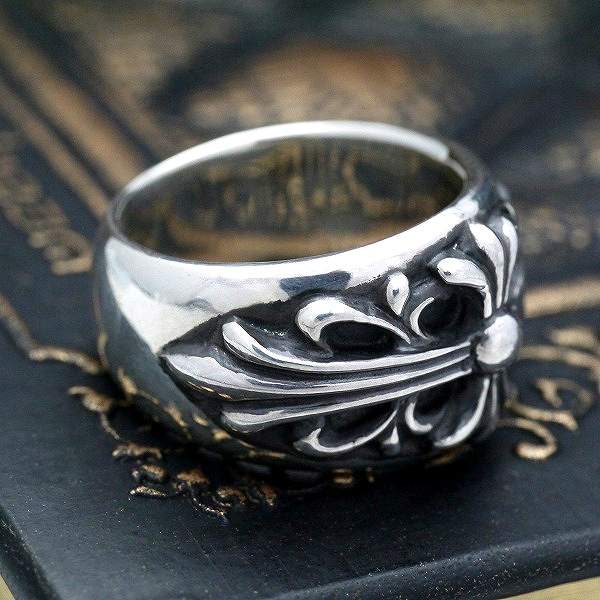 楽天市場】フローラルクロスリング シルバー925 リング メンズ