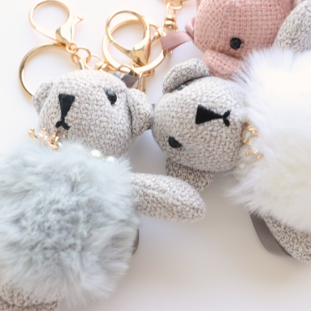 楽天市場】【10％off】susabi パールキーチャーム (くま) キーホルダー