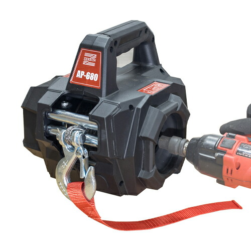 楽天市場】ZEREON ゼリオン ドリルウインチ けん引能力 680kg 合成