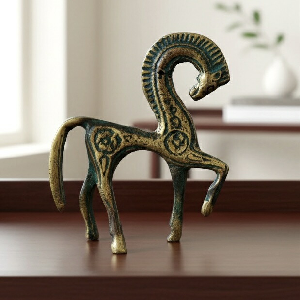 楽天市場】ギリシャ輸入【ギリシャ製 青銅の魔除け馬 ミニ】ブロンズ