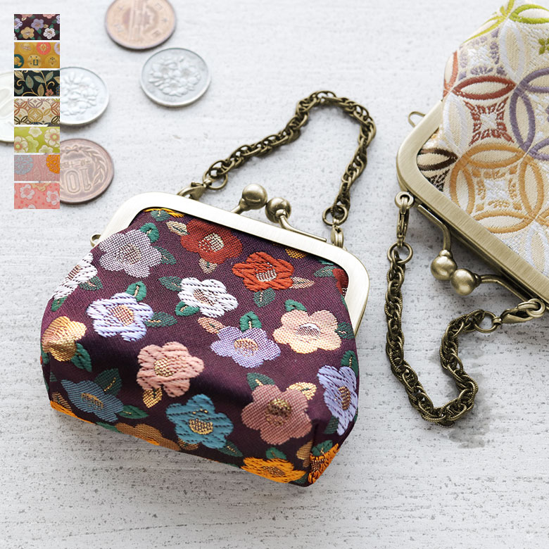 楽天市場】がま口【在庫商品】チェーン付き手提げがま口財布（小