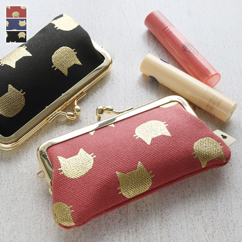 楽天市場】【在庫商品】鏡付きがま口リップケース【HAKUにゃんこ】 [M