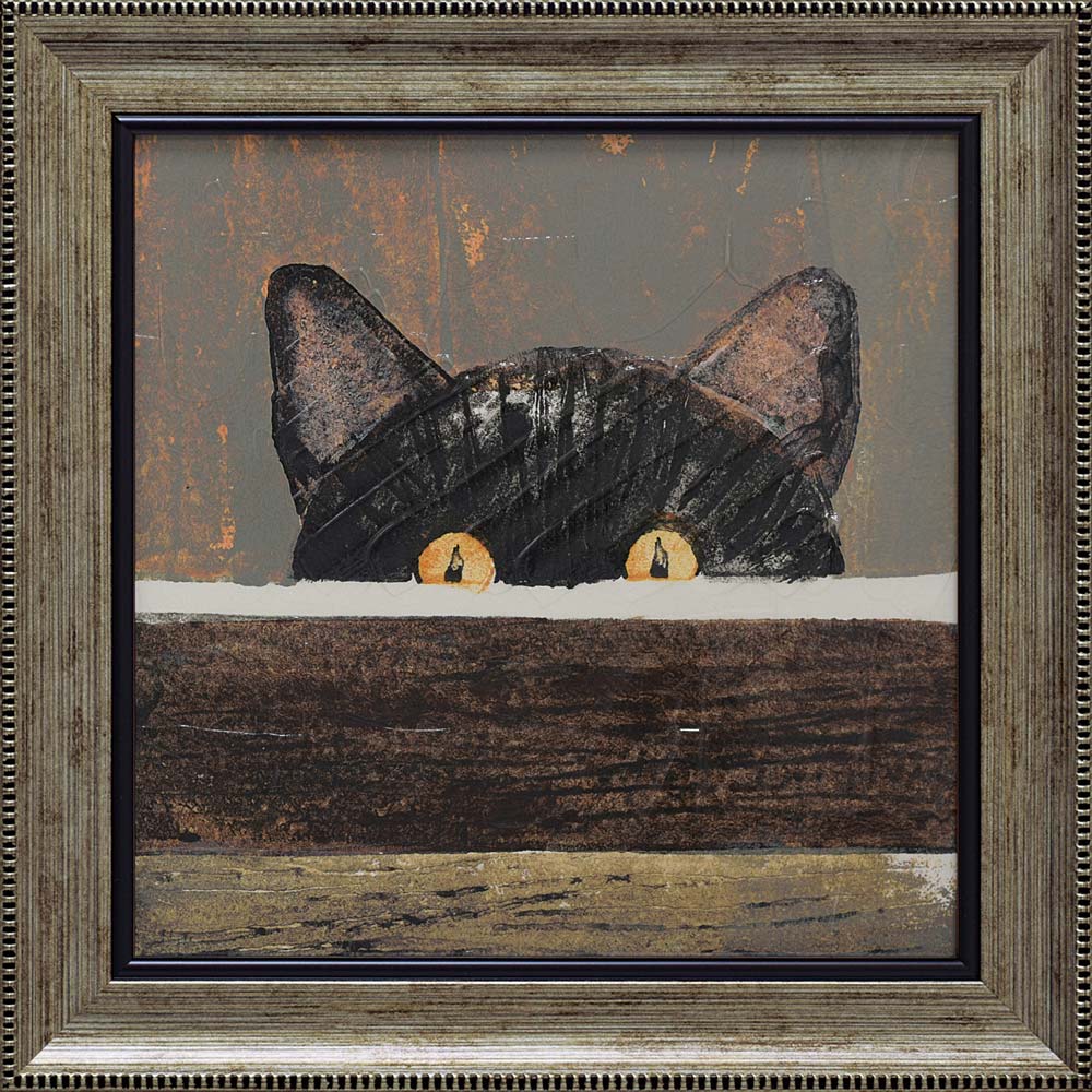 楽天市場】絵画 ジュリア バーンズ「ピープ」/インテリア 動物 猫 額