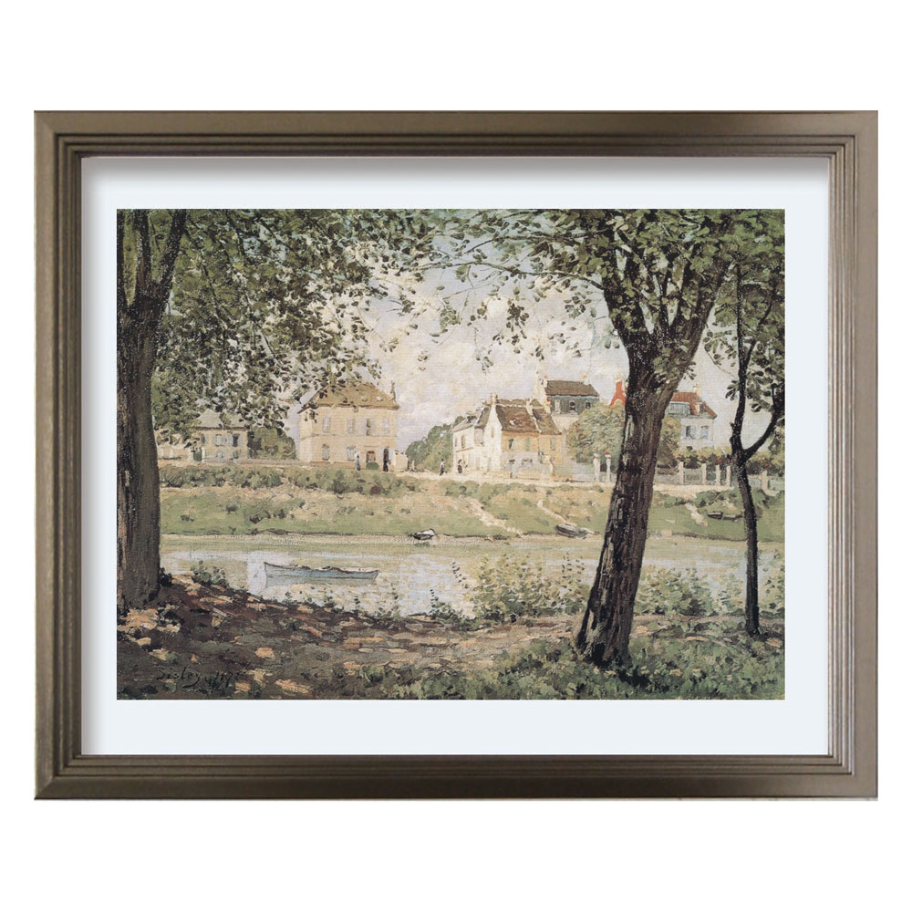 楽天市場】絵画 アルフレッド シスレー セーヌ川畔の村(S) インテリア
