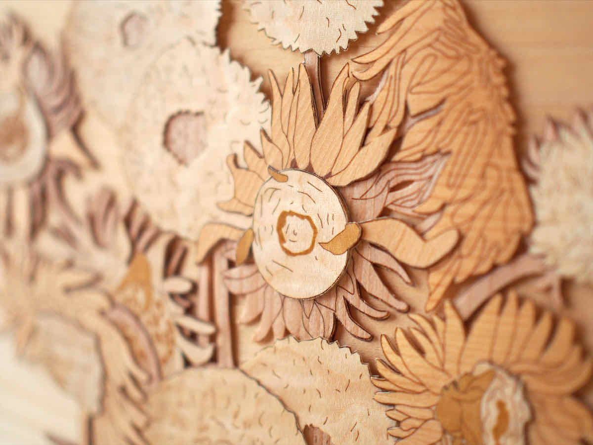 楽天市場】本格木工細工 木はり絵手作りキット「ひまわり」 ハード