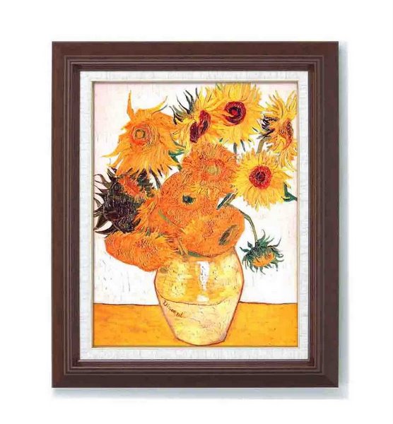 楽天市場】絵画 ゴッホ ひまわり＜立体加工付き＞F6/インテリア 額入り