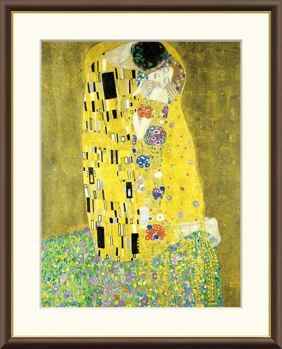 楽天市場】10年保証 絵画 名画 接吻 グスタフ クリムト 手彩仕上 高