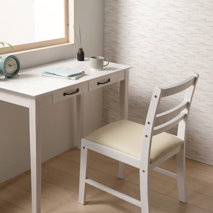 楽天市場】デスク チェア セット 一人暮らし ホワイト家具 白い家具 机
