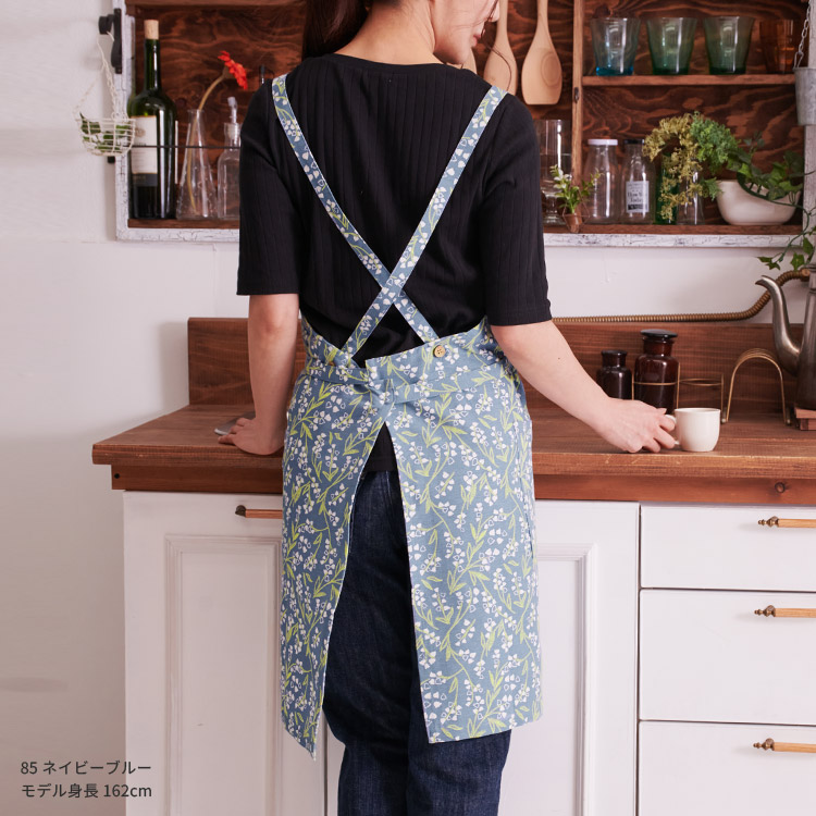 楽天市場】すずらん柄エプロン クロス エプロン おしゃれ 保育士