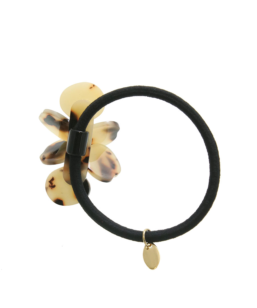 楽天市場】ヘアゴム ヘアカフ ポニーフック べっ甲風 ダブルフラワー