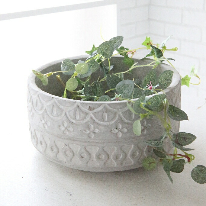 楽天市場】植木鉢 おしゃれ アンティーク セメント ナバホシャロー