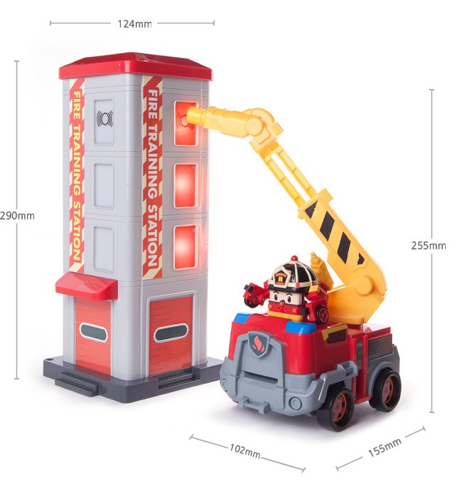 楽天市場】☆配送無料☆ROBOCAR POLI☆ロイの消防レスキュープレイ