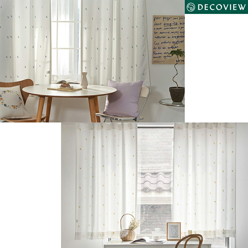 楽天市場】☆配送無料☆ [DECO VIEW] FREESIA 刺繍 カーテン レース