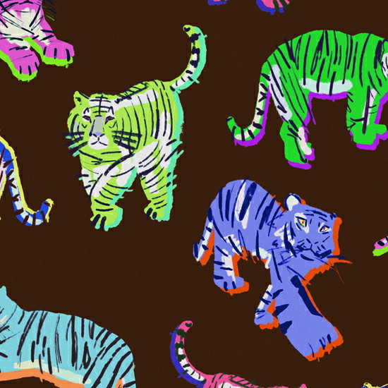 楽天市場】【nora. ノラ】22SU-ST1215-OX(3D) 動物柄 トラ柄 虎柄 生地