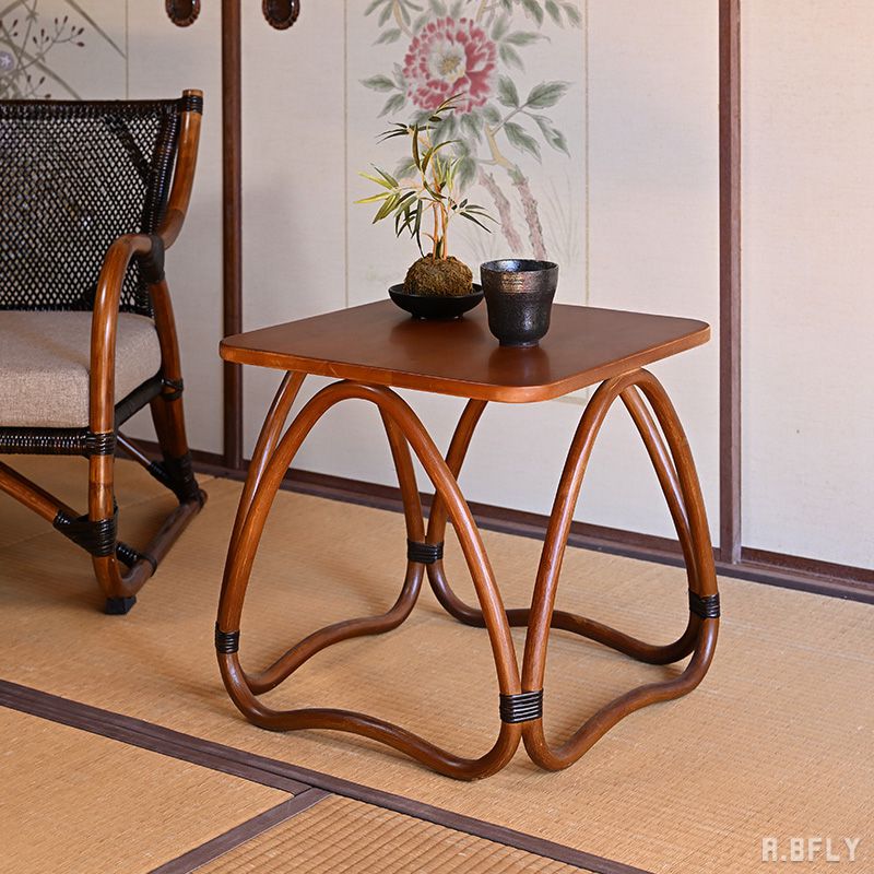 楽天市場】サイドテーブル ナイトテーブル ラタンテーブル 籐 天然木