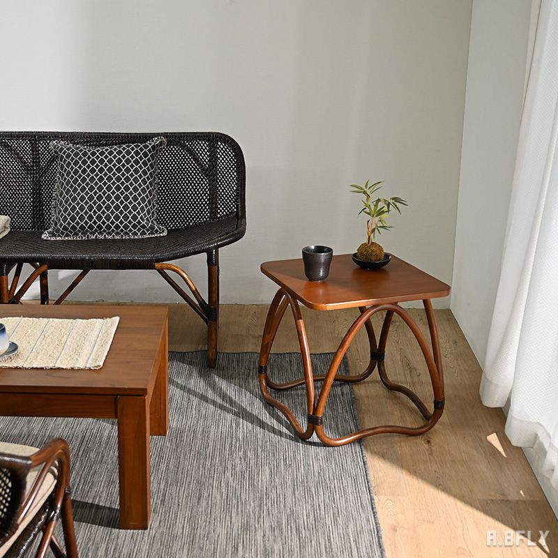 楽天市場】サイドテーブル ナイトテーブル ラタンテーブル 籐 天然木