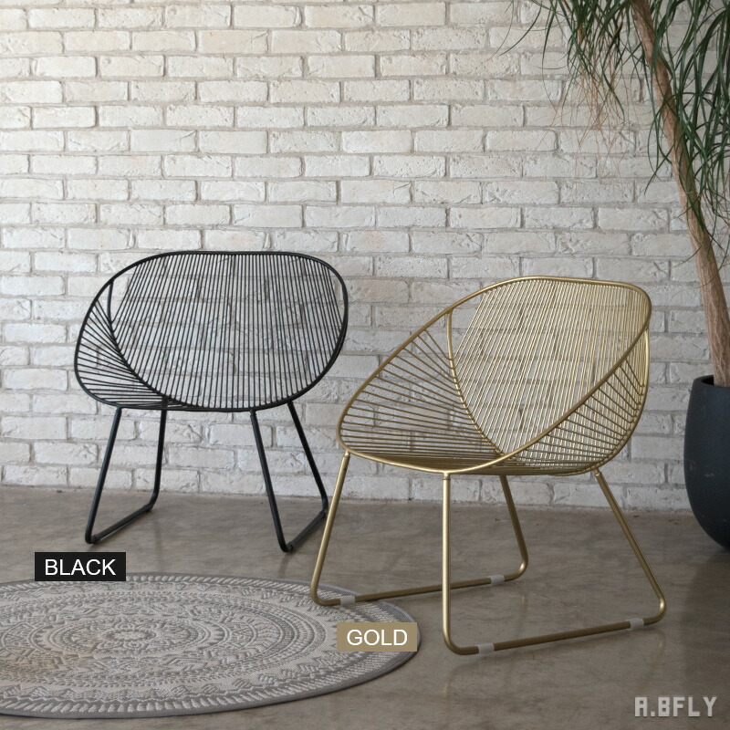 楽天市場】ワイヤーチェア ラウンジチェアー 椅子 リビング イス