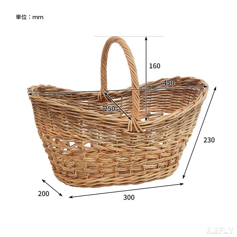 楽天市場】アラログ 皮付きラタン 持ち手 ハンドル カゴ 天然素材 籐