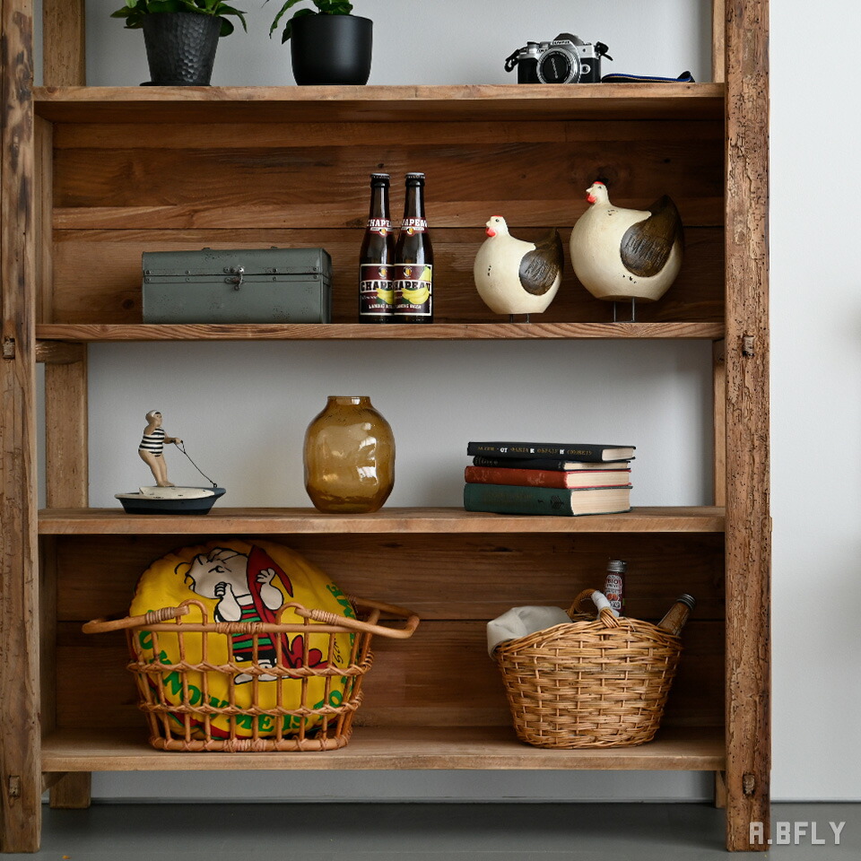 楽天市場】【最大6,000円クーポン配布中】ウッドラック 本棚 棚 古材