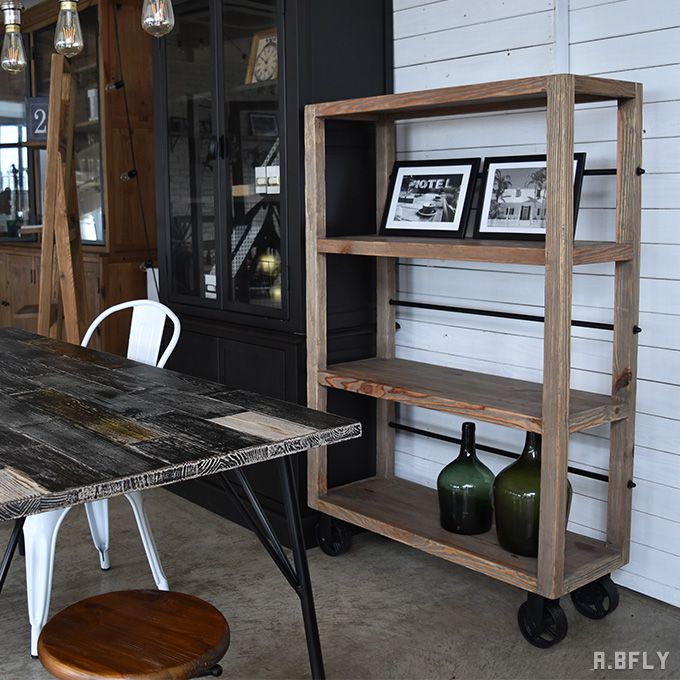 楽天市場】【最大6,000円クーポン配布中】無垢 シェルフ 幅90cm ハイ