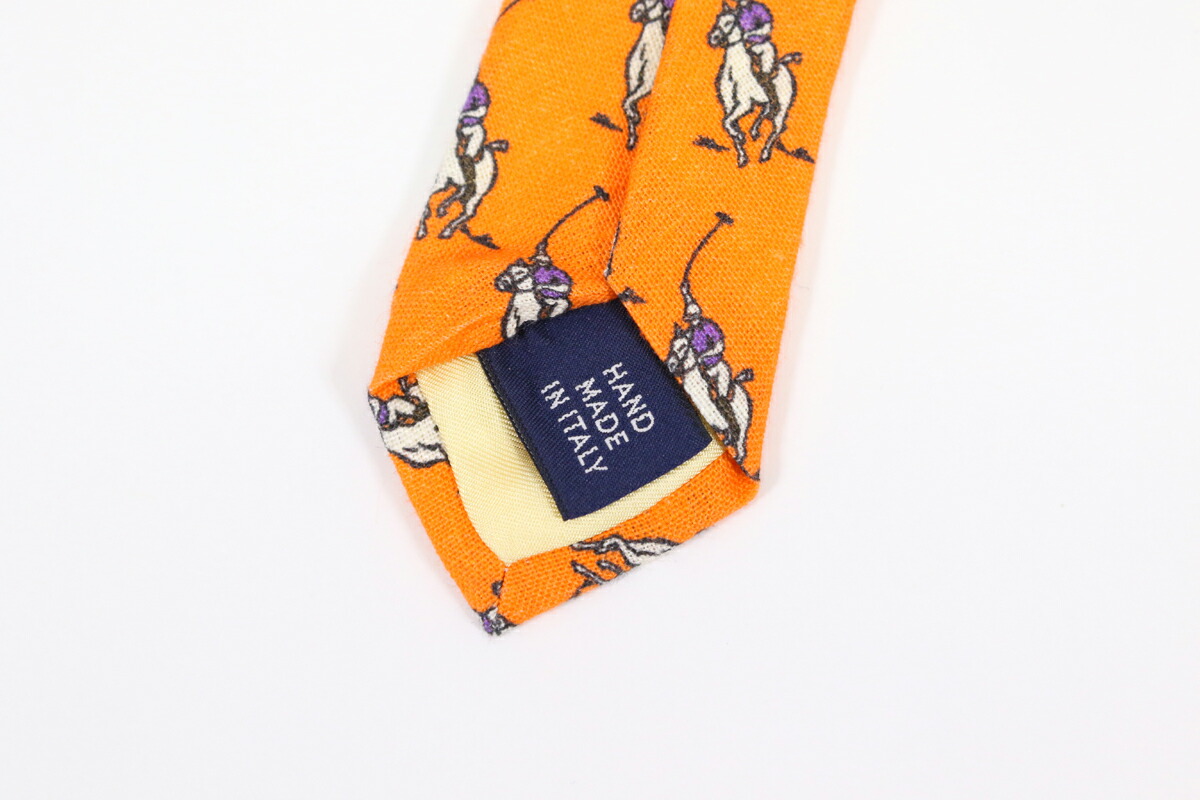 楽天市場】ポロ ラルフローレン リネン ネクタイ マルチポニープリント