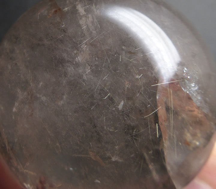 楽天市場】スモーキーシトリン スフィア ゴールデンルチル入り 61mm