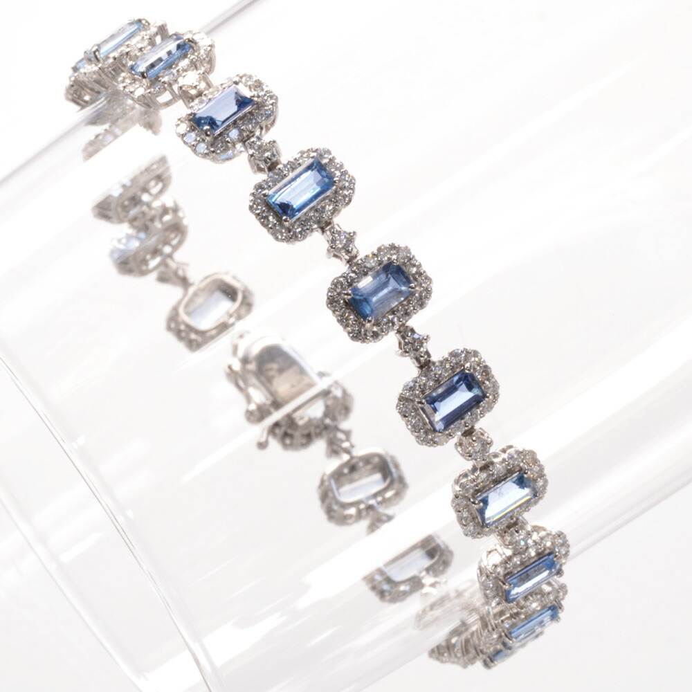 楽天市場】ブレスレット メンズ プラチナ サンタマリア アクアマリン