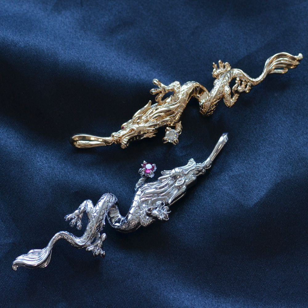 楽天市場】ペンダントトップ メンズ 18金 喜平用 昇竜 K18PG ピンク