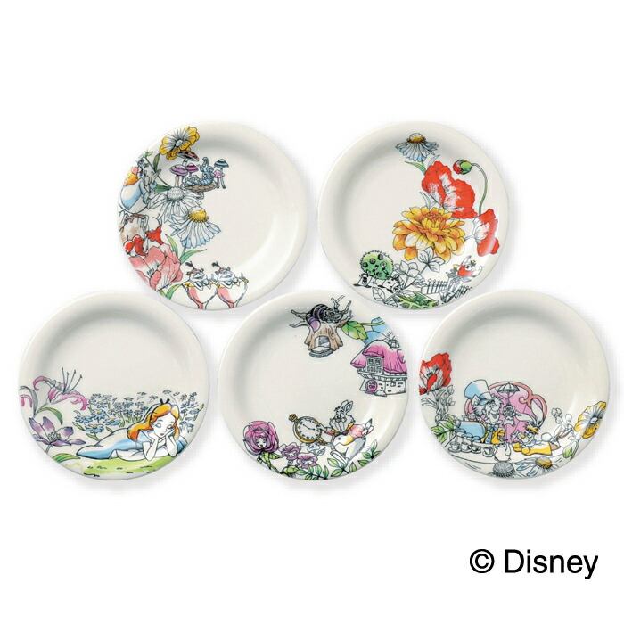 楽天市場】Disney ディズニー ふしぎの国のアリス 小皿 5枚 セット D