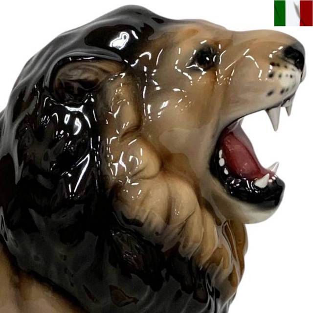 楽天市場】ライオン 置物 獅子 陶器 イタリア インテリア オブジェ