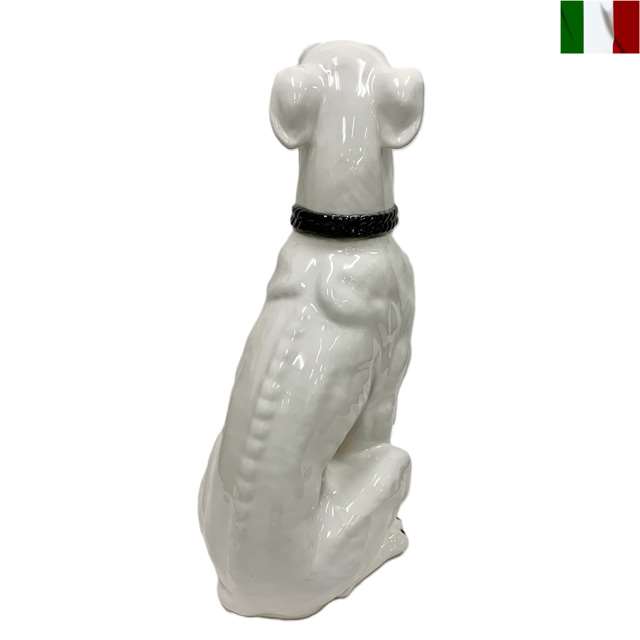 楽天市場】置物 グレーハウンド 犬 白 陶器 イタリア インテリア