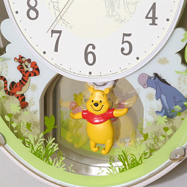 楽天市場】高さ45cm 横34.5cm 厚さ8.1cm くまのプーさん M523 振り子