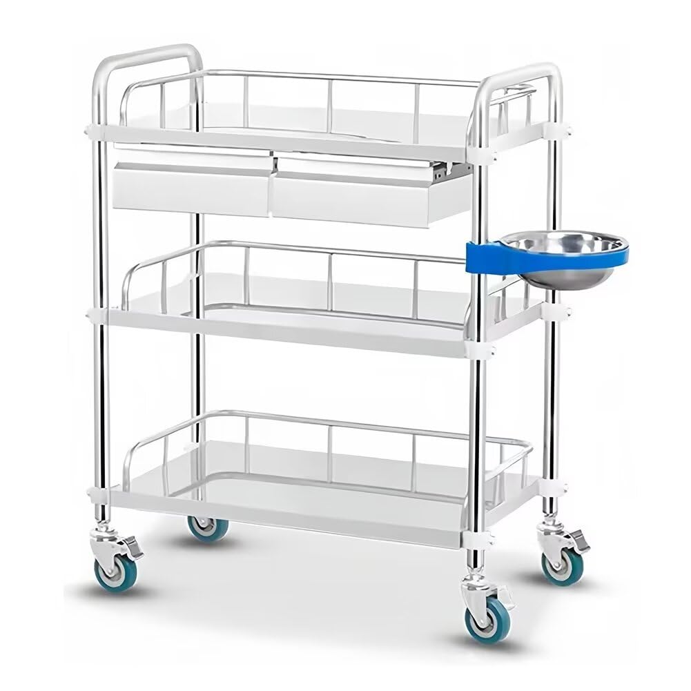 楽天市場】サービスワゴン 医療用ワゴン キャスター付き ステンレス 2