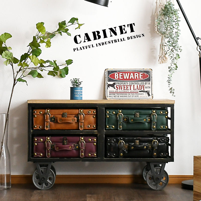 楽天市場】インダストリアル 家具（キャビネット・コンソール｜収納