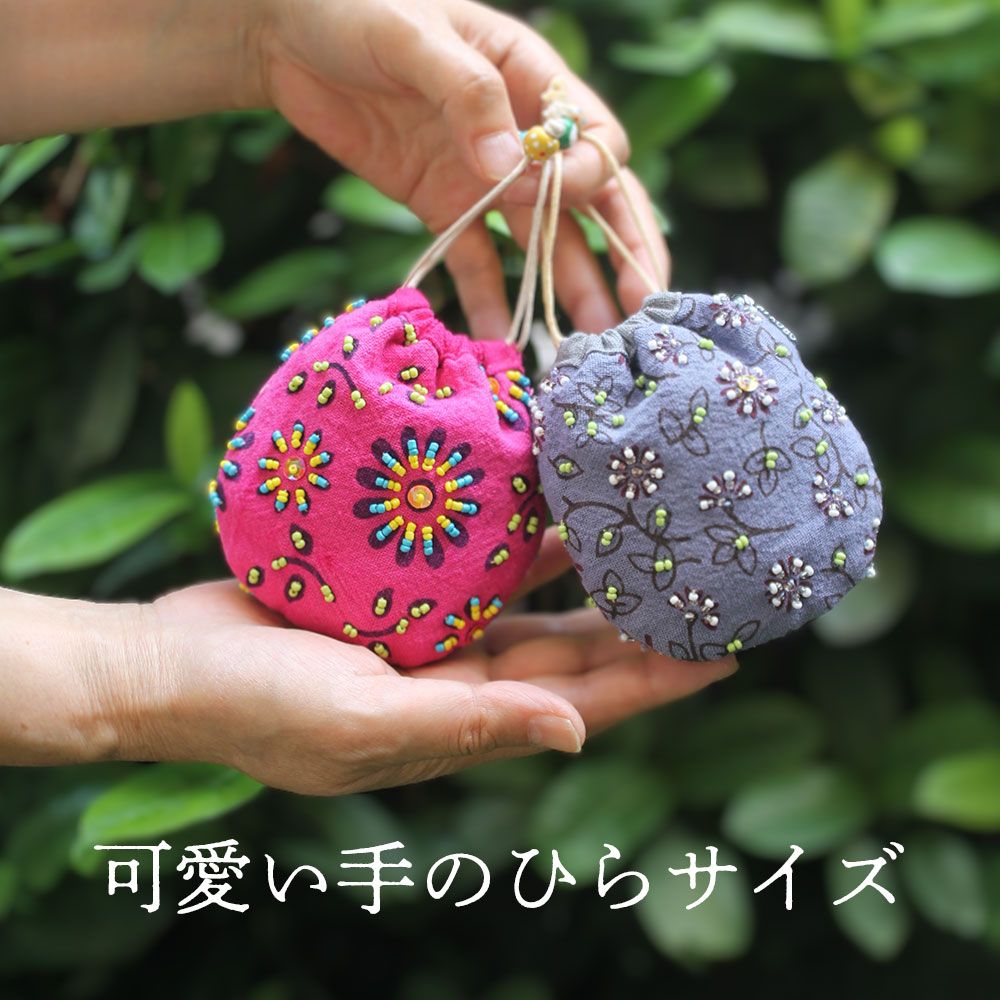 楽天市場】プレゼント 母 祖母 ビーズ刺繍巾着 Sサイズ (220S) シニア