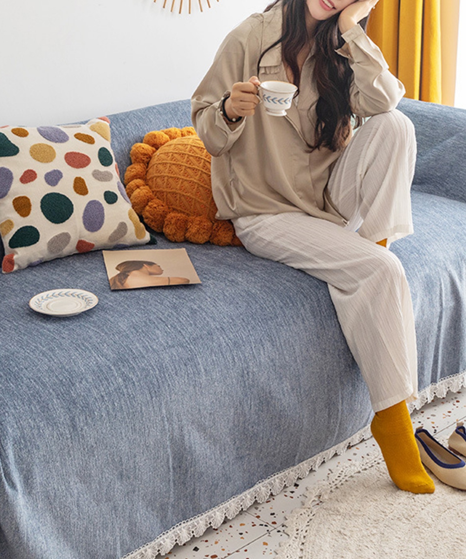 楽天市場】ソファーカバー マルチカバー ラグ おしゃれ カーペット