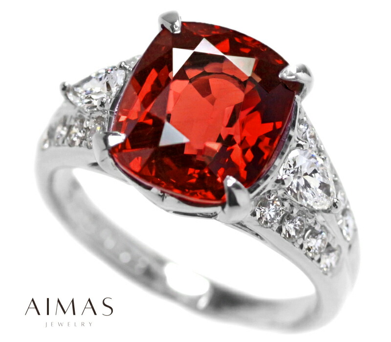 楽天市場】ミャンマー産非加熱レッドスピネル 4.77ct リング 11.5号