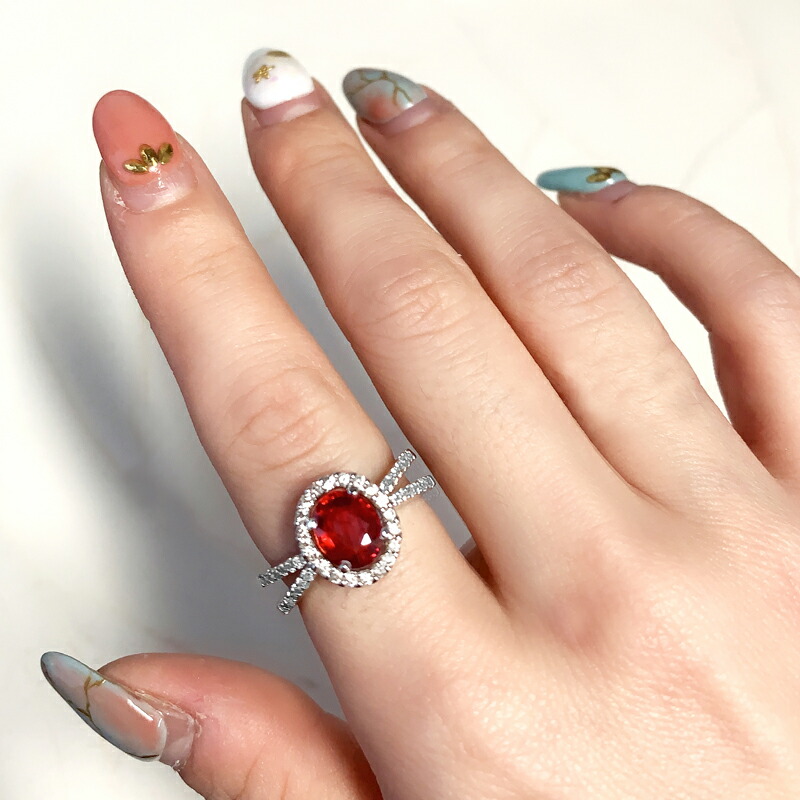 楽天市場】レッドサファイア レディッシュオレンジサファイア 1.383ct