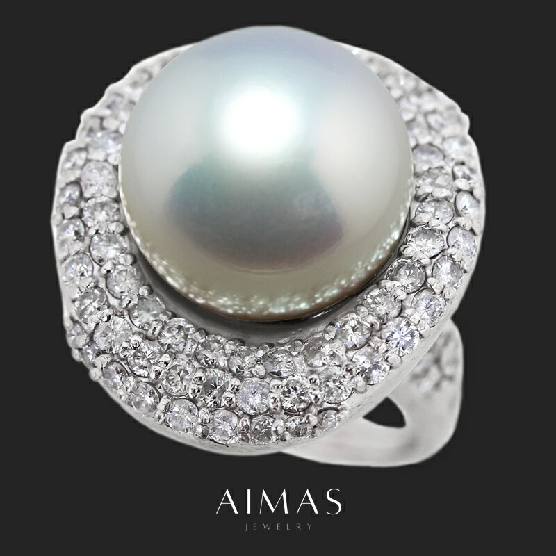 楽天市場】【オーロラフェニックス】 白蝶真珠 約15.5mm リング 11号